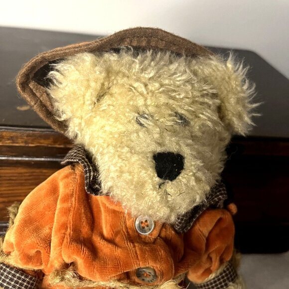 Boyds Bears Einstein Q. Scaredybear Plush Teddy Bear Orange Outfit Collectible w - Picture 6 of 7